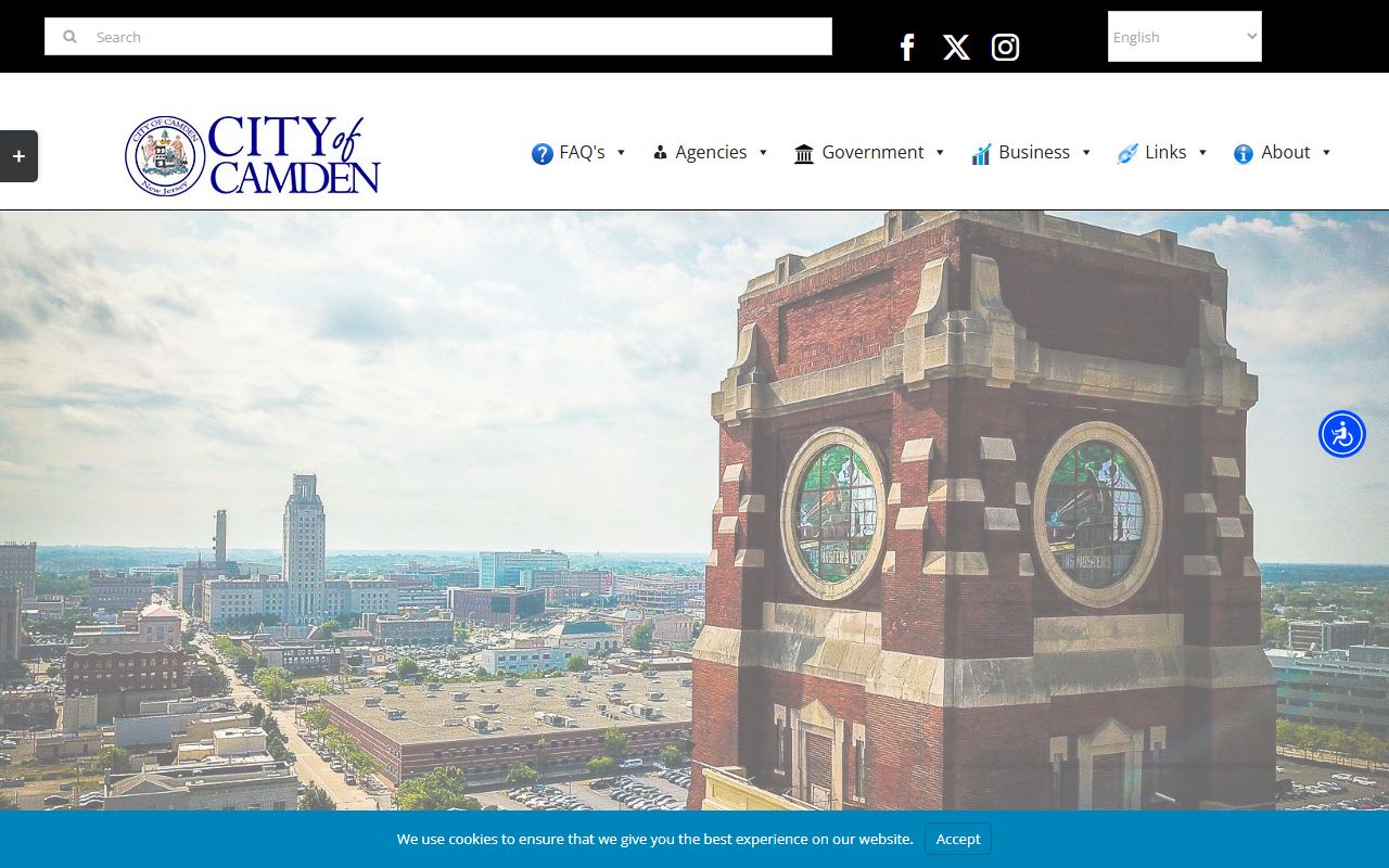 Camden City OPRA information page for police blotter access