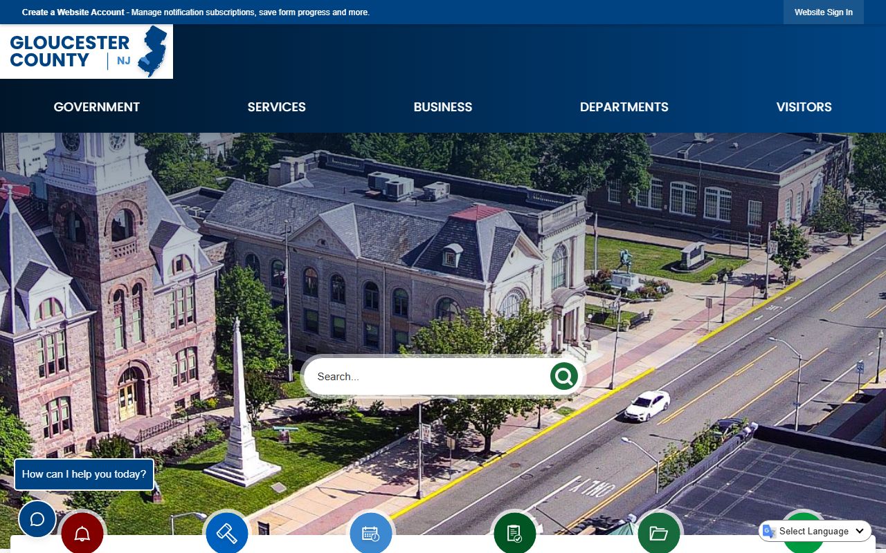 Gloucester County government website for police blotter access