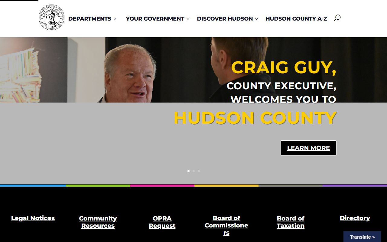 Hudson County OPRA disclaimer for police blotter records access